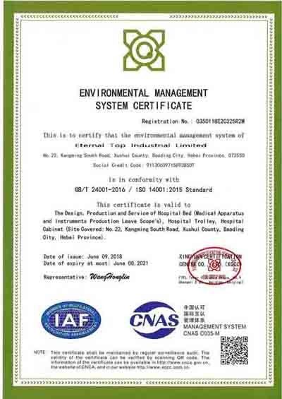 China Eternal Top Industrial Limited Certificaten